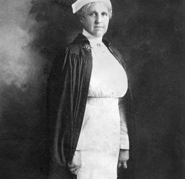 A standing portrait of Jane Delano.